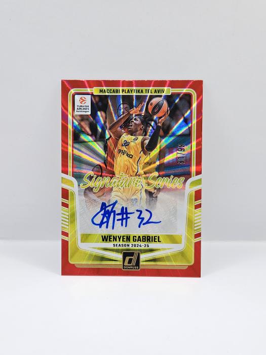 24-25 PANINI DONRUSS EUROLEAGUE WENYEN GABRIEL ''SIGNATURE SERIES'' RED LASER 81/99