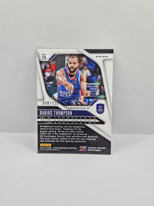 24-25 PANINI PRIZM EUROLEAGUE  DARIUS THOMPSON BLUE CRACKED ICE  098/125