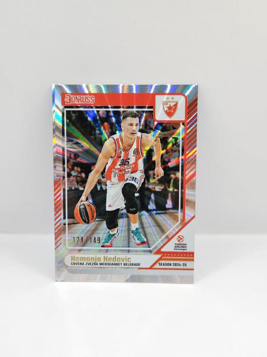 24-25 PANINI DONRUSS EUROLEAGUE CRVENA ZVEZDA NEMANJA NEDOVIC SILVER LASER 124/149
