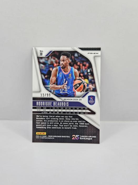 24-25 PANINI PRIZM EUROLEAGUE RODRIGUE BEAUBOIS PURPLE 33/99