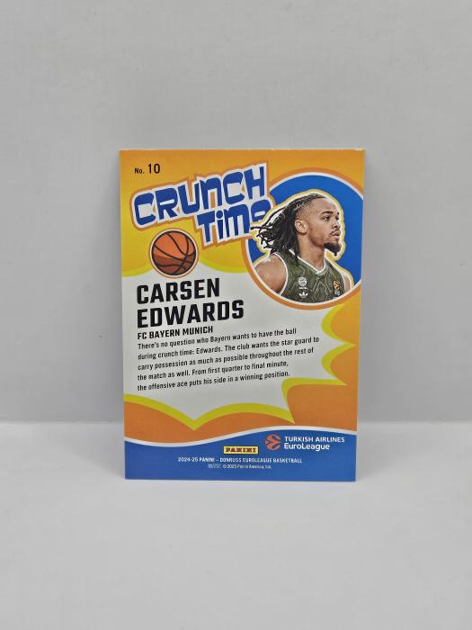 24-25 PANINI DONRUSS EUROLEAGUE CARSEN EDWARDS ''CRUNCH TIME'' BLUE LASER 40/49