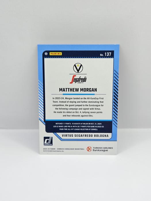 24-25 PANINI DONRUSS  EUROLEAGUE VIRTUS BOLOGNA MATTHEW MORGAN PURPLE LASER 91/99