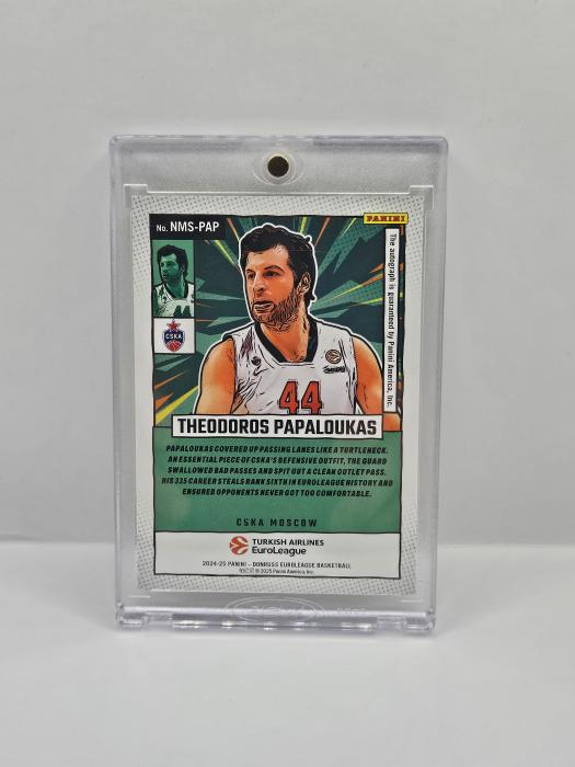 24-25 PANINI DONRUSS EUROLEAGUE THEODOROS PAPALOUKAS ''NET MARVELS'' GOLD AUTOGRAPH 01/10