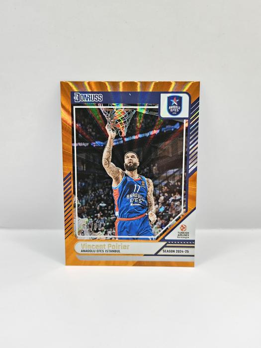 24-25 PANINI DONRUSS EUROLEAGUE ANADOLU EFES VINCENT POIRIER ORANGE LASER 66/75