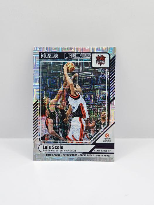 24-25 PANINI DONRUSS EUROLEAGUE BASKONIA LUIS  SCOLA PURPLE PRESS PROOF 026/275