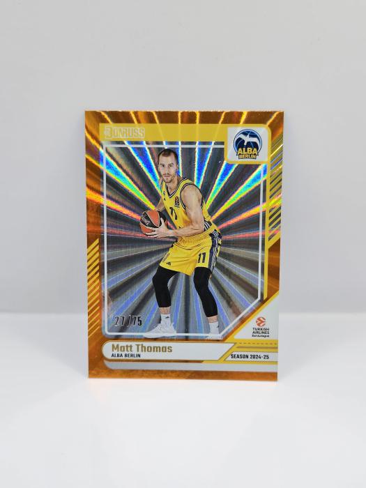 24-25 PANINI DONRUSS EUROLEAGUE MATT THOMAS ORANGE LASER 27/75