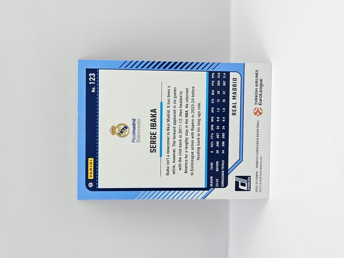 24-25 PANINI DONRUSS EUROLEAGUE REAL MADRID SERGE IBAKA PURPLE LASER 56/99