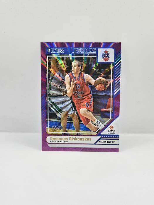 24-25 PANINI DONRUSS EUROLEAGUE RAMUNAS SISKAUSKAS PURPLE LASER 58/99