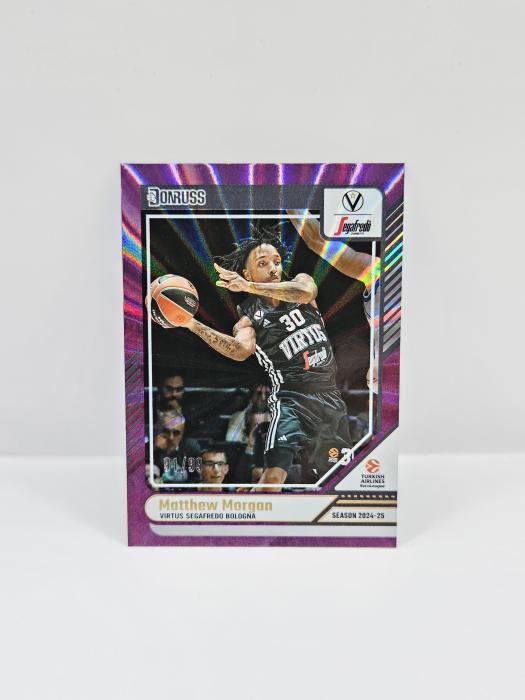 24-25 PANINI DONRUSS  EUROLEAGUE VIRTUS BOLOGNA MATTHEW MORGAN PURPLE LASER 91/99
