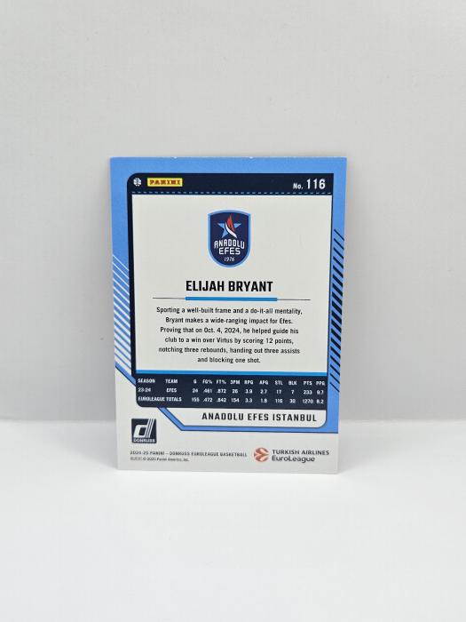 24-25 PANINI DONRUSS EUROLEAGUE ANADOLU EFES ELIJAH BRYANT ORANGE LASER 60/75 