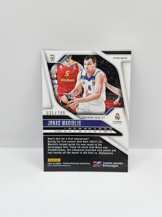 2024-25 PANINI PRIZM EUROLEAGUE JONAS MACIULIS BLUE 035/199