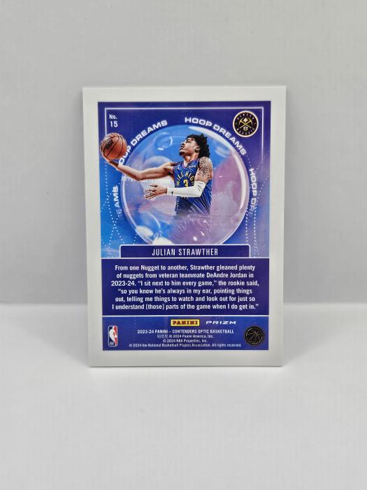 2023-24 PANINI CONTENDERS OPTIC JULIAN STRAWTHER ''HOOP DREAMS'' SILVER 