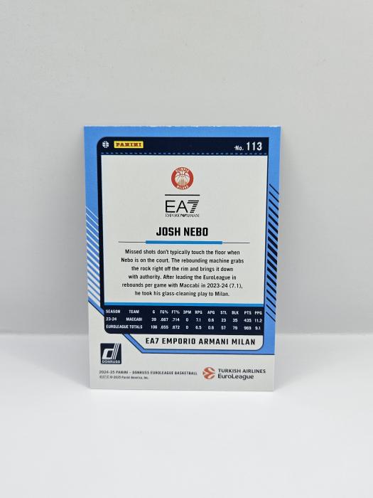24-25 PANINI DONRUSS EUROLEAGUE JOSH NEBO PURPLE PRESS PROOF 190/275