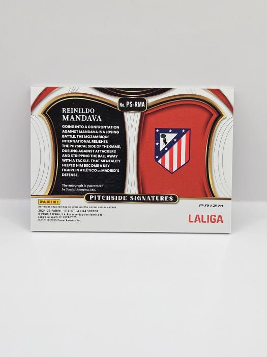 2024-25 PANINI SELECT LA LIGA REINILDO MANDAVA ''PITCHSIDE SIGNATURES'' RED AUTOGRAPH 