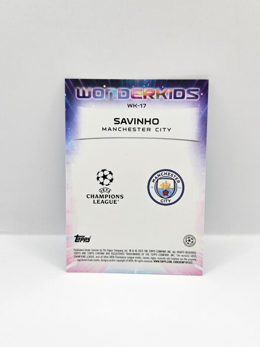 2024/25 TOPPS CHROME UEFA CLUB COMPETITIONS SAVINHO ''WONDERKIDS'' 098/199