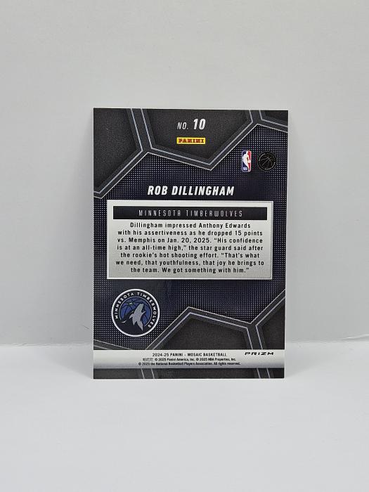 2024-25 PANINI MOSAIC BASKETBALL ROB DILLINGHAM ''OVERDRIVE'' MOSAIC PARALLEL ROOKIE