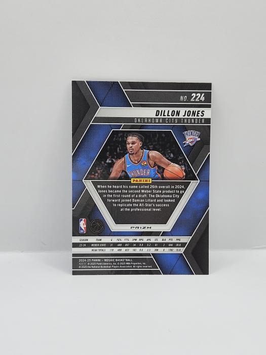 2024-25 PANINI MOSAIC DILLON JONES  MOSAIC PARALLEL ROOKIE