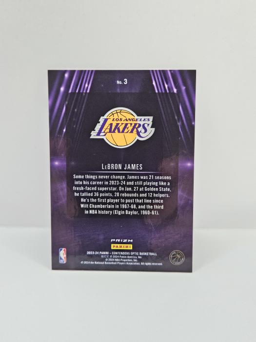 2023-24 PANINI CONTENDERS OPTIC LEBRON JAMES ''VIPS'' SILVER 