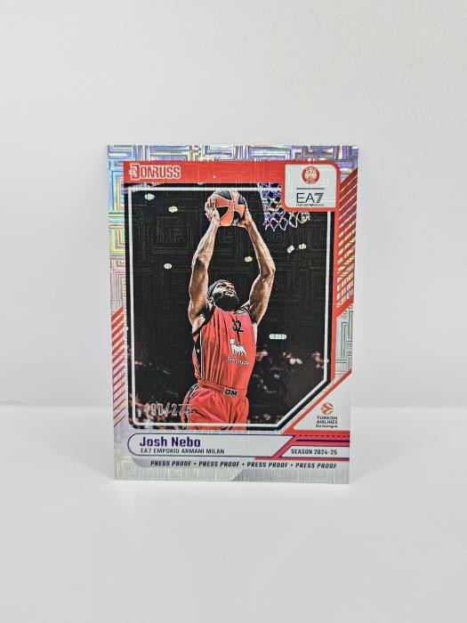 24-25 PANINI DONRUSS EUROLEAGUE JOSH NEBO PURPLE PRESS PROOF 190/275