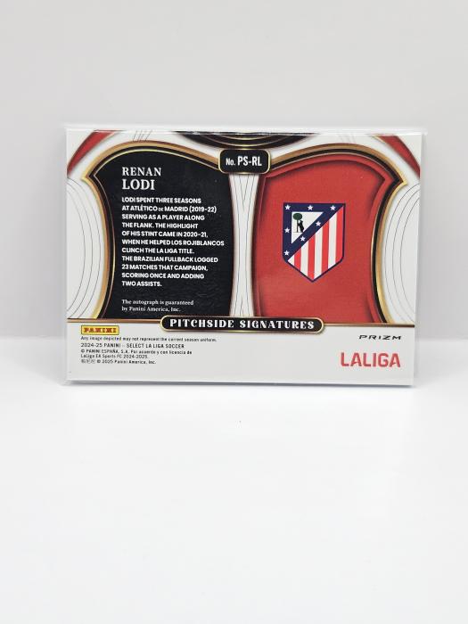 2024-25 PANINI SELECT LA LIGA RENAN LODI ''PITCHSIDE SIGNATURES'' RED AUTOGRAPH 
