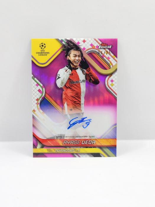 2024-25  TOPPS CHROME FINEST AYASE UEDA AUTOGRAPH MAGENTA WAVE 06/75 