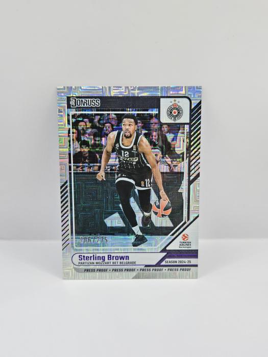 24-25 PANINI DONRUSS EUROLEAGUE STERLING BROWN PURPLE PRESS PROOF 206/275