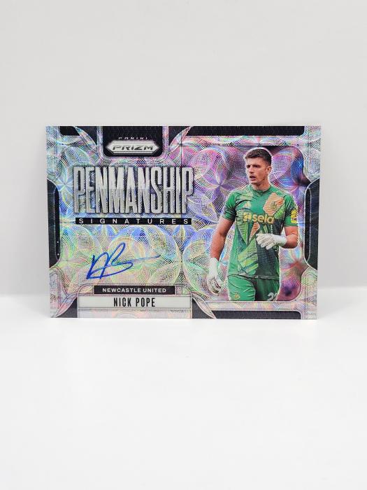 2024-25 PANINI PRIZM CHOICE NICK POPE ''PENMANSHIP SIGNATURES'' SILVER SCOPE AUTOGRAPH