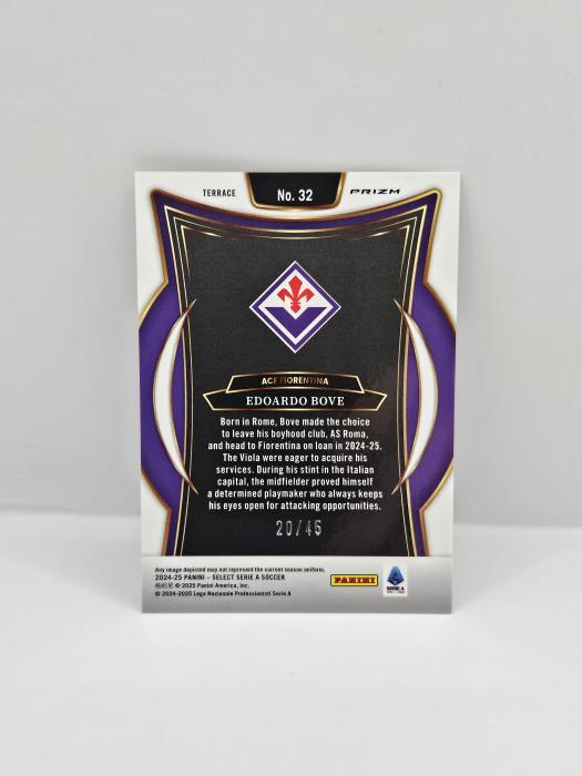 2024-25 PANINI SELECT SERIE A EDOARDO BOVE BRONZE CHECKER 20/45