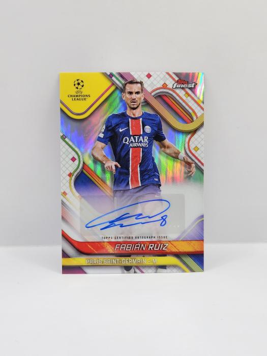 2024-25  TOPPS CHROME FINEST FABIAN RUIZ REFRACTOR AUTOGRAPH 