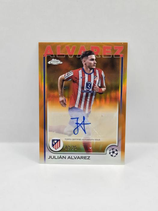 2024/25 TOPPS CHROME UEFA CLUB COMPETITIONS JULIAN ALVAREZ 02/25 AUTOGRAPH