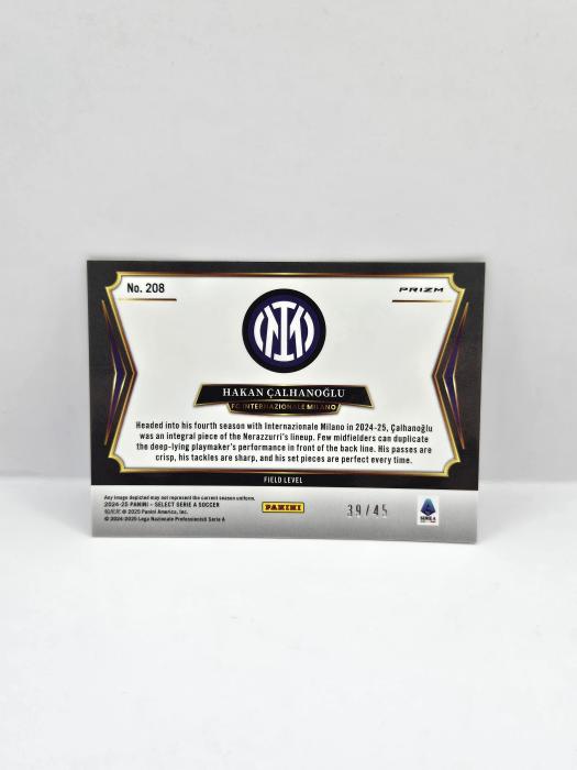 2024-25 PANINI SELECT SERIE A HAKAN CALHANOGLU BRONZE CHECKER 39/45 FIELD LEVEL