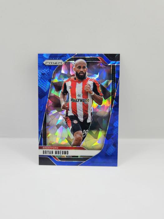 2024-25 PANINI PRIZM EPL BRYAN MBEUMO BLUE CRACKED ICE 20/75