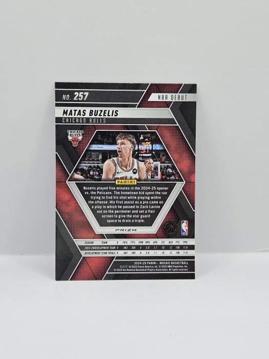 2024-25 PANINI MOSAIC MATAS BUZELIS MOSAIC PARALLEL ROOKIE 