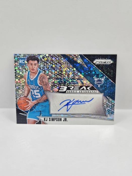 PANINI PRIZM ''FASTBREAK ROOKIE AUTOGRAPHS'' KJ SIMPSON JR. FASTBREAK PARALLEL 