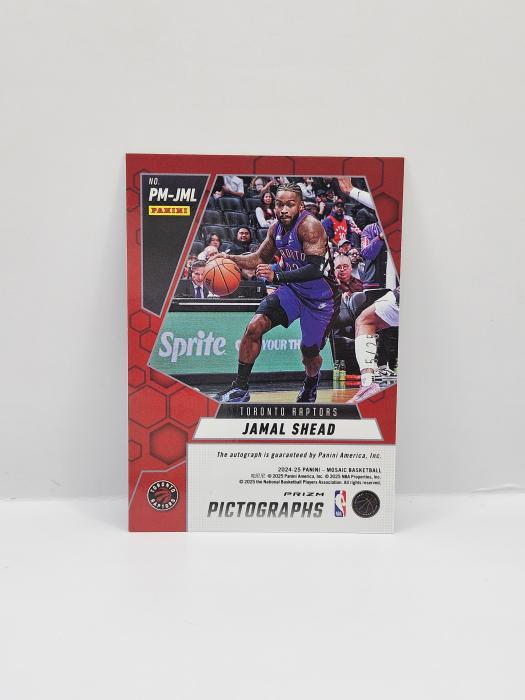 2024-25 PANINI MOSAIC JAMAL SHEAD ''PICTOGRAPHS'' ROOKIE AUTOGRAPH WHITE 25/25