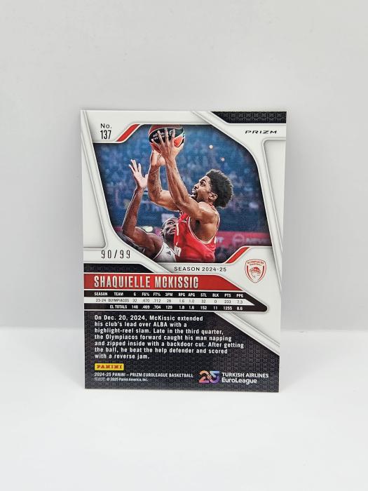 2024-25 PANINI PRIZM EUROLEAGUE SHAQUILLE MCKISSIC PURPLE 90/99