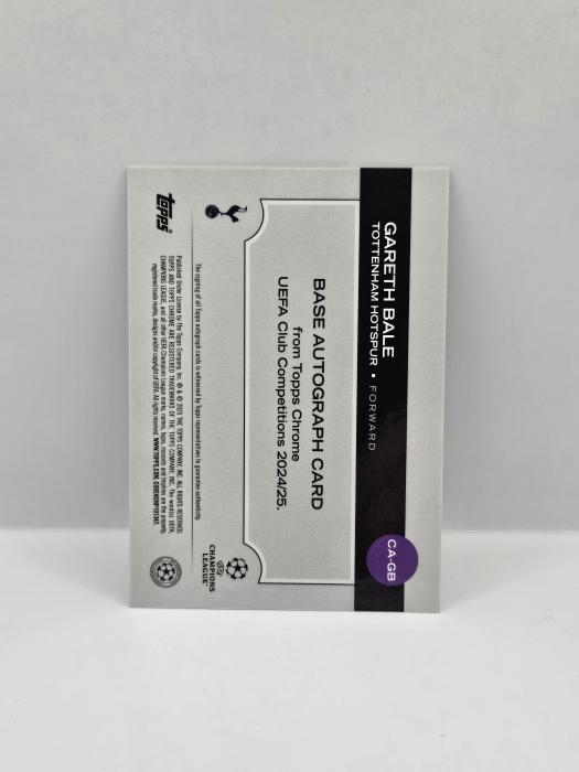 2024/25 TOPPS CHROME UEFA CLUB COMPETITIONS GARETH BALE 08/52 AUTOGRAPH