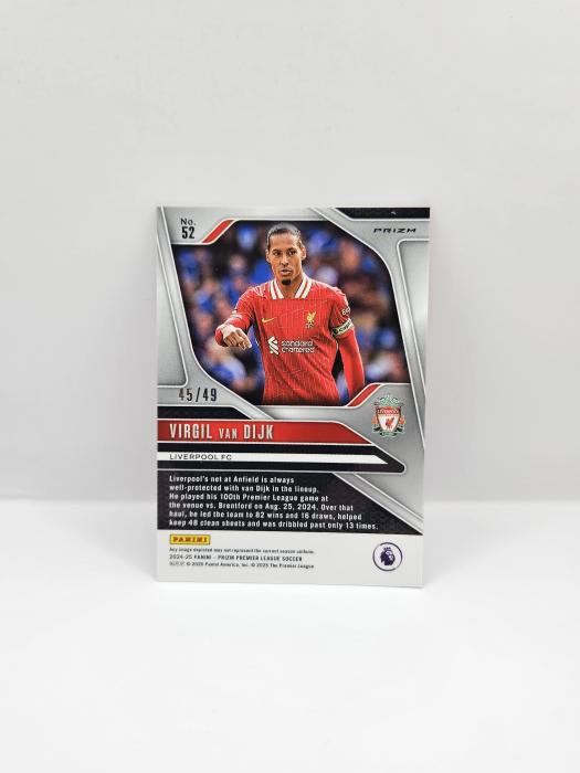 2024-25 PANINI PRIZM EPL VIRGIL VAN DIJK RED LASER 45/49