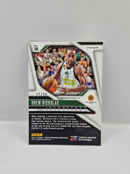 2024-25 PANINI PRIZM EUROLEAGUE DREW NICHOLAS MOJO 17/25