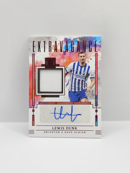 2024-25 PANINI IMPECCABLE EPL LEWIS DUNK ''EXTRAVAGANCE'' PATCH AUTOGRAPH 19/75
