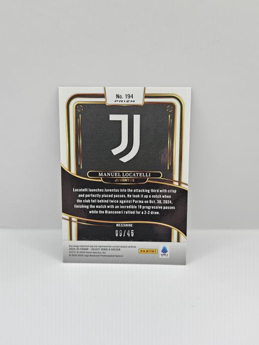 2024-25 PANINI SELECT SERIE A MANUEL LOCATELLI BRONZE CHECKER 09/45 MEZZANINE