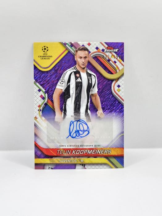 2024-25  TOPPS CHROME FINEST TEUN KOOPMEINERS AUTOGRAPH PURPLE SHIMMER 132/199