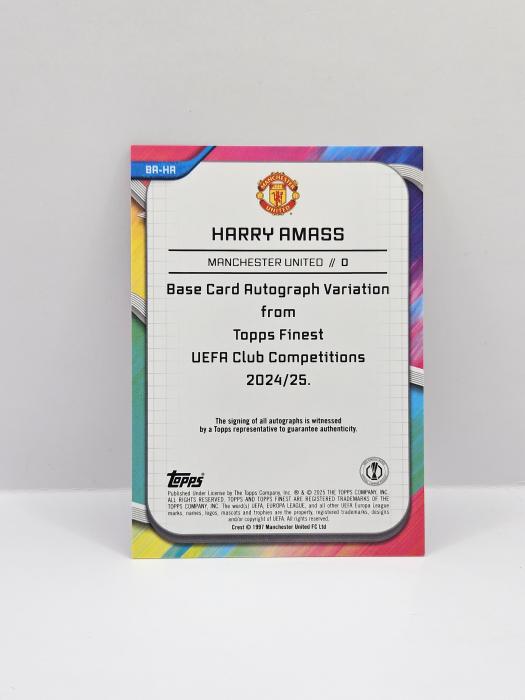 2024-25  TOPPS CHROME FINEST HARRY AMASS ROOKIE AUTOGRAPH PINK PRISM 063/125 