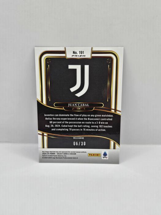 2024-25 PANINI SELECT SERIE A JUAN CABAL WINTER CAMO MEZZANINE 06/30 ROOKIE