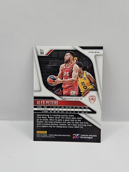 2024-25 PANINI PRIZM EUROLEAGUE ALEC PETERS ''25TH ANNIVERSARY''