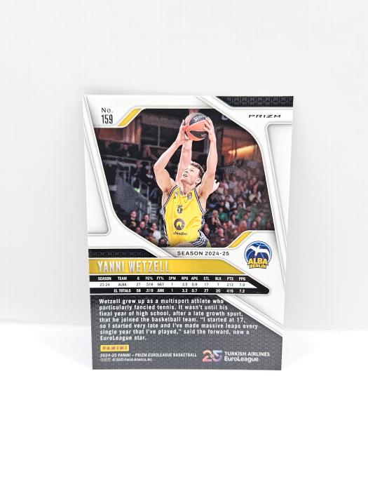 2024-25 PANINI PRIZM EUROLEAGUE YANNI WETZELL SILVER 
