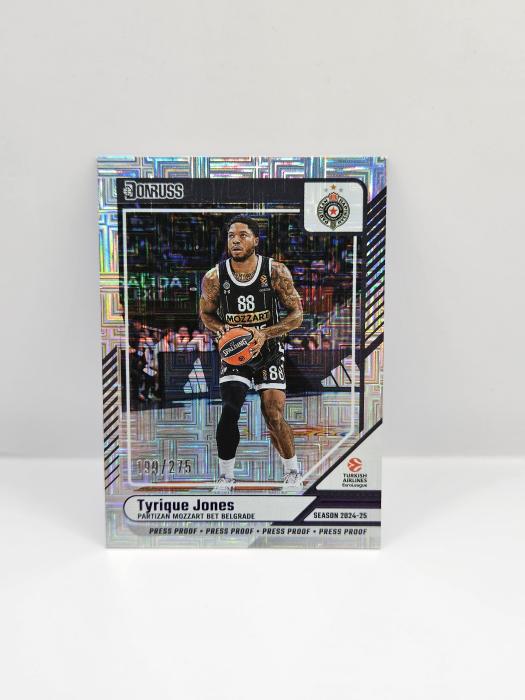 24-25 PANINI DONRUSS EUROLEAGUE TYRIQUE JONES PURPLE PRESS PROOF 199/275