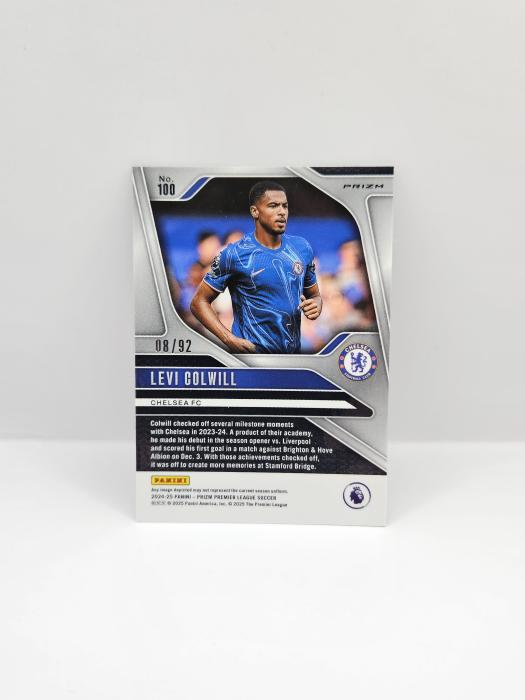 2024-25 PANINI PRIZM EPL LEVI COLWILL PURPLE/WHITE STRIPES 08/92