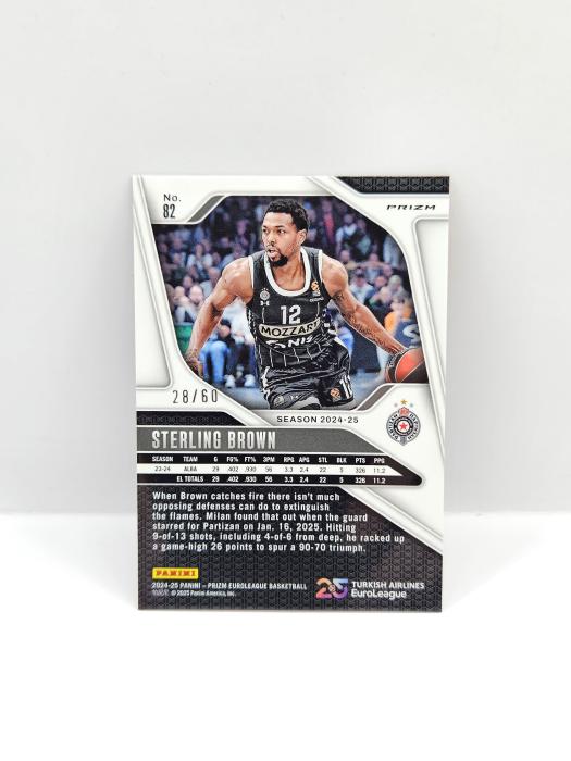 2024-25 PANINI PRIZM EUROLEAGUE TERLING BROWN ORANGE WAVE 28/60