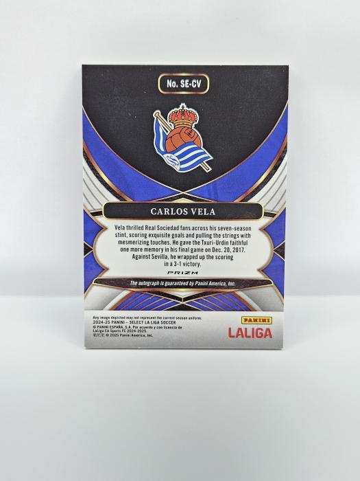 2024-25 PANINI SELECT LA LIGA CARLOS VELA PEACOCK AUTOGRAPH 